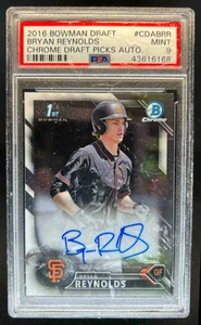 Bryan Reynolds 2016 Bowman Draft Chrome Auto #CDA-BRR PSA 9 (scratched case-b) - Picture 1 of 2