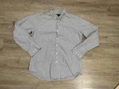 Obey Propaganda Men’s Sz L Long Sleeve Plaid Button Shirt Gray Logo Pocket - Image 1 of 4