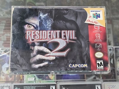 Resident Evil 2 RE2 (Nintendo 64 N64, 1999) Complete Game CIB Manual Box Capcom - Image 1 of 4