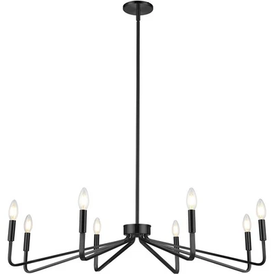 Lámpara de araña Dainolite Lighting CLN-388C-MB Clayton negra mate Foto 1 de 4