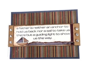 FATHER or BIRTHDAY Greeting Card - BOAT SAYING - Handmade A2 size SALE - Picture 1 of 2