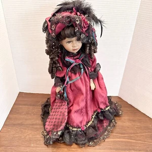 Collectors Choice DanDee Afroamerikanisches Porzellan 16 Zoll Puppe Viktorianische Feder - Bild 1 von 8