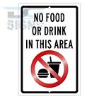 No Food Or Drink In This Area Symbol Aluminum Sign