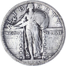 1920 (P) Standing Liberty Quarter 90% Silver Very Fine VF See Pics A692