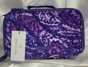 FUNDA DE MAQUILLAJE RUBOR Y PINCEL de Vera Bradley en Patrón PAISLEY AMATISTA, Púrpura Nueva con Etiquetas - Imagen 1 de 12