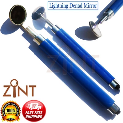 ZINT UK MEDENTRA DENTAL MOUTH INSPECTION MIRROR + HANDLE With Light Dentist Dentistry Instruments