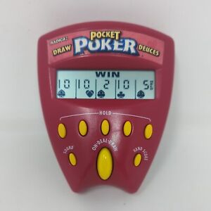 Vintage 1999 Radica Pocket Poker Draw / Deuces Handheld Electronic Game Toy
