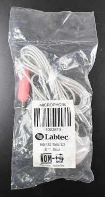 NEW Labtec Model 7303 Wired Microphone - 3V - 350uA - Image 1 of 2