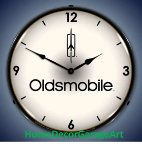 Oldsmobile 2 LED Backlit Wall Clock, Garage Art HDGA - Picture 1 of 5