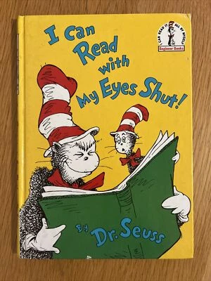 Vintage Dr Seus Matt Hardback Book I Can Read With My Eyes Shut VGC 1979 - Image 1 of 4