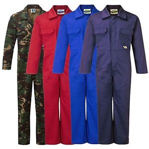 NEW KIDS CHILDS CHILDRENS BOYS & GIRLS BOILERSUIT OVERALLS COVERALL BOILER SUIT