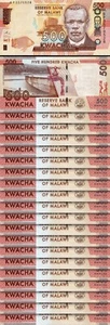 Malawi 500 Kwacha 2017, UNC, 20 Pcs LOT, Consecutive, P-66b - Picture 1 of 5