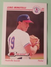 1991 Line Drive AAA #268 Gino Minutelli - Nashville Sounds 