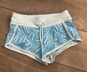 Athleta Girl Cannonball 2.0 Short Swim Shorts Girls size XS 6 Green blue palms - Picture 1 of 6