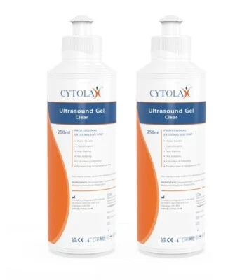 Ultrasound Transmission Gel Cytolax 250ml Doppler Fetal heart - Pack of 2