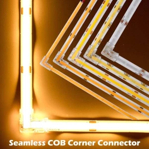 L Shaped COB LED Connectors Solderless Corner Connector fr RGB CCT COB LED Strip - Picture 1 of 14