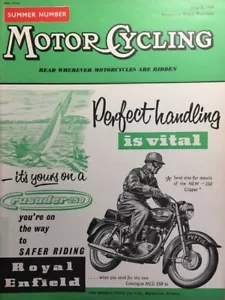 ROYAL ENFIELD CRUSADER 250 ORIGINAL 1958 MIT W WERBUNG 27 cm x 20 cm - Bild 1 von 4