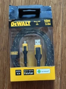 DeWALT Micro-USB to USB Cable -10ft FOR ANDROID *NEW IN OPEN BOX(FREE SHIP - Photo 1 sur 1