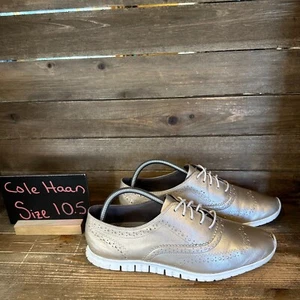 Zapatillas Oxford Mujer Cole Haan Zero Grand Metálicas Punta de Ala Talla 10.5 B - Imagen 1 de 6