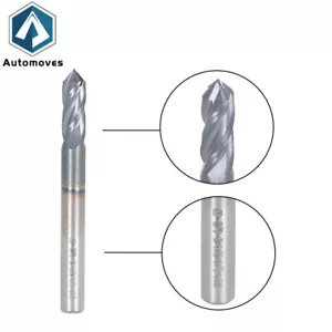 Carbide End Mill 3/4" Cut Length 2-1/2" Overall Length 1/4" 4 Flute 90 Degree - Picture 1 of 8
