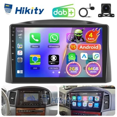 Android15 Radio DAB+ 2+64GB Carplay GPS Navi Für Jeep Grand Cherokee WH,WK 05-07 - Bild 1 von 4