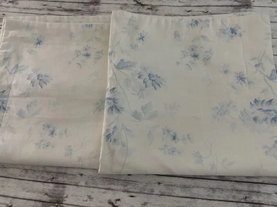 "Par de fundas de almohada vintage decorativas de flores de algodón EURO fundas azul marfil 24""" Foto 1 de 4