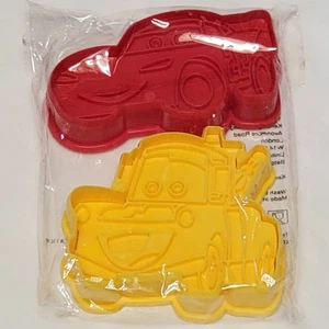Disney Cars Lightning McQueen & Mater Cookie Cutter 2 Pc Plastic Cakes & Sweets - Picture 1 of 6
