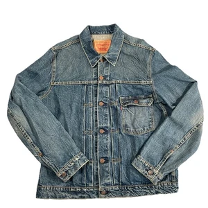 Men’s Levi’s 70534-9954 TYPE 1 TRUCKER JACKET SZ L Large Denim Buckle Back Y2K - Picture 1 of 14