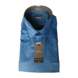 Van Heusen reg fit stretch Lux Sateen clear water size 2XL 18 34-35 NEW #272C - Bild 1 von 6
