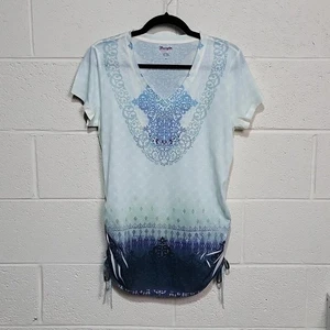 Wrangler Wranch T Shirt Blautöne mit Strass M Western Country - Bild 1 von 7