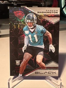 2023 Panini Black Parker Washington #113 Red #03/10 Rookie RC Jaguars - Picture 1 of 3