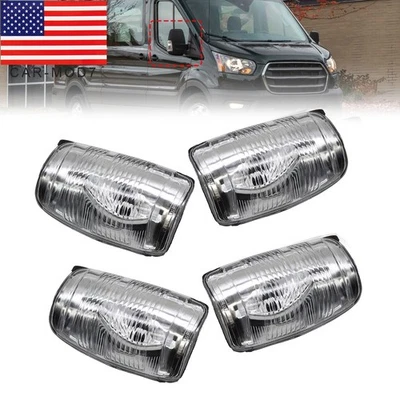 4Pcs For Ford Transit 250 350HD 2015-21 Right+Left Side Mirror Turn Signal Light - Imagem 1 de 4