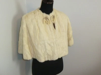 Antique Victorian Ermine Fur Cape Mid Late 1800s Victorian White Wedding Vintage - Image 1 of 4