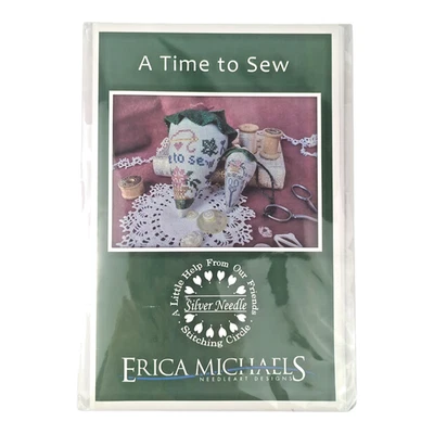 Erica Michaels "A Time to Sew" Scissor Fob Cross Stitch Pattern | Silver Needle - Image 1 of 3