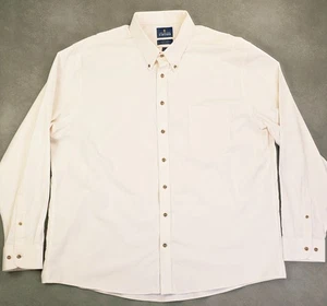 Camisa Stafford Pana Calce Regular Talla 2XL Hombres Vainilla Abotonada Manga Larga - Imagen 1 de 8