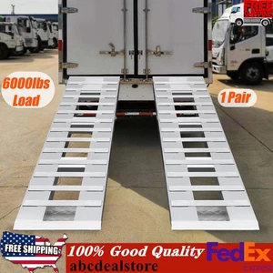 2pcs Aluminum Trailer Ramps Loading Ramps Truck Car Auto Trailer Ramps - Picture 1 of 21