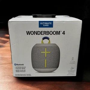 Ultimate Ears WONDERBOOM 4 Portable Waterproof Bluetooth Speaker in Gray - New - Picture 1 of 7