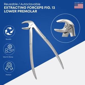 Pinzas Extractoras Fig 13 Inferior Premolar Premium Extracción Pinza Dental - Imagen 1 de 1