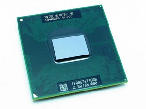 Intel Core 2 Duo T9300 2.5 GHz Socket P , Pga478 SLAYQ CPU Processor 800MHz 35W - Picture 1 of 4