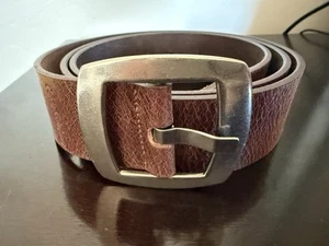 Calvin Klein Wide Leather Belt. Silver Hardware. Women’s - Picture 1 of 8
