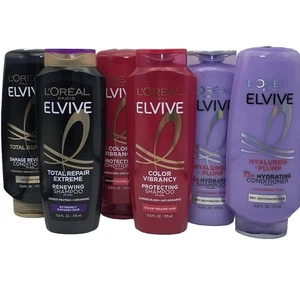 6x L’Oréal Elvive Shampoo & Conditioner Total Repair, Farbe & Hydra 12,6 oz Set - Bild 1 von 3
