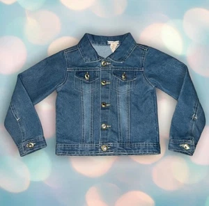 Girl’s One Step Up Denim Jean Jacket Size M 5/6 - Picture 1 of 3