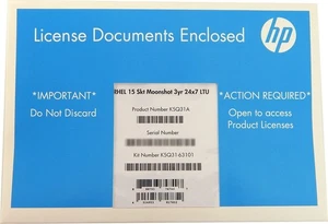 HP RHEL 15 Skt Moonshot 3yr 24/7 LTU K5Q31-63101 K5Q31A - Picture 1 of 1