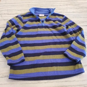 Hanna Andersson Boys 1/4 Quarter Zip Striped Soft Fleece Size 130 US 8 - Picture 1 of 6