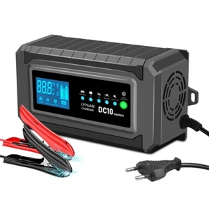 Cargador de batería inteligente 10A 12V 24V Cargador de batería de automóvil Batería de automóvil AGM - Imagen 1 de 6