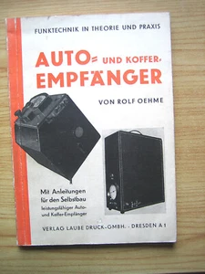 * * Verlag Laube Dresden , Auto- und Koffer-Empfänger , von 1939 * * - Bild 1 von 5