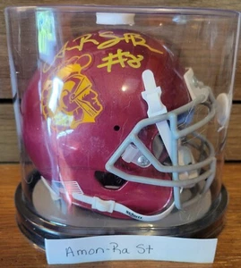 Amon-Ra St. Brown handsignierter Schutt Mini Helm USC Trojaner Beckett coa detroit - Bild 1 von 1