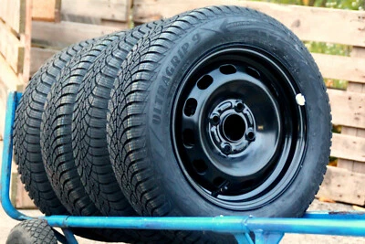 4x Winterräder Citroën C1 Toyota Aygo Peugeot 107 14 Zoll GOODYEAR Reifen NEU ◄ - Bild 1 von 4