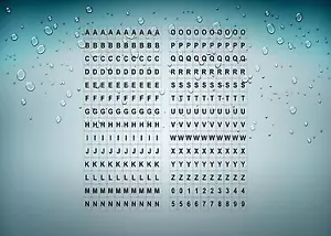 Set 280 x Aufkleber Sticker Alphabet Zahl Scrapbooking Buchstaben R13 - Bild 1 von 1
