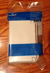 RINKER LEVITON 003-04996-00W WHITE 4 3/4 X 3 PLASTIC BOAT OUTDOOR WALLPLATE - Bild 1 von 2